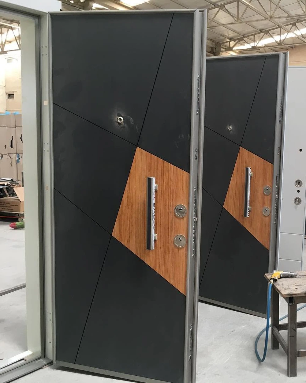 Antrasit Geometrik Panel